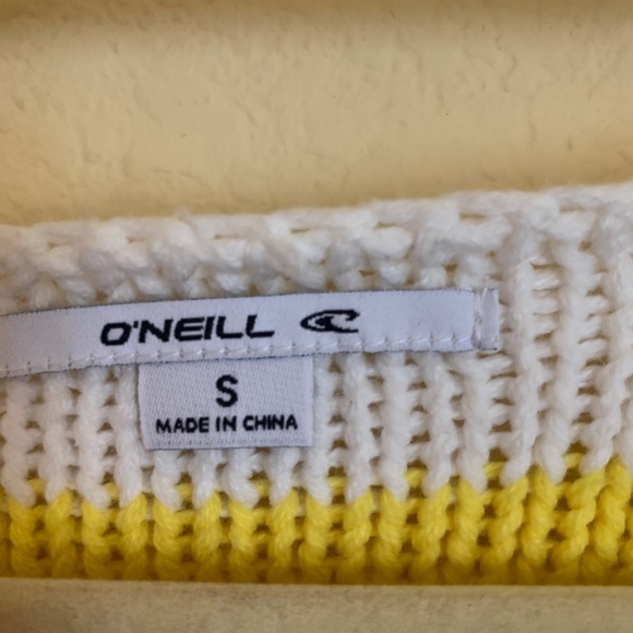 O'Neill Cropped Striped Button up Cardigan Size Small - Picture 3 of 5